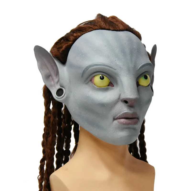 Halloween- Latex -Masks- Avatar-Masks -Dress -Up -Costume- Props -Latex -Headgear- For -Carnival -Parties- Cosplay -Latex -Mask