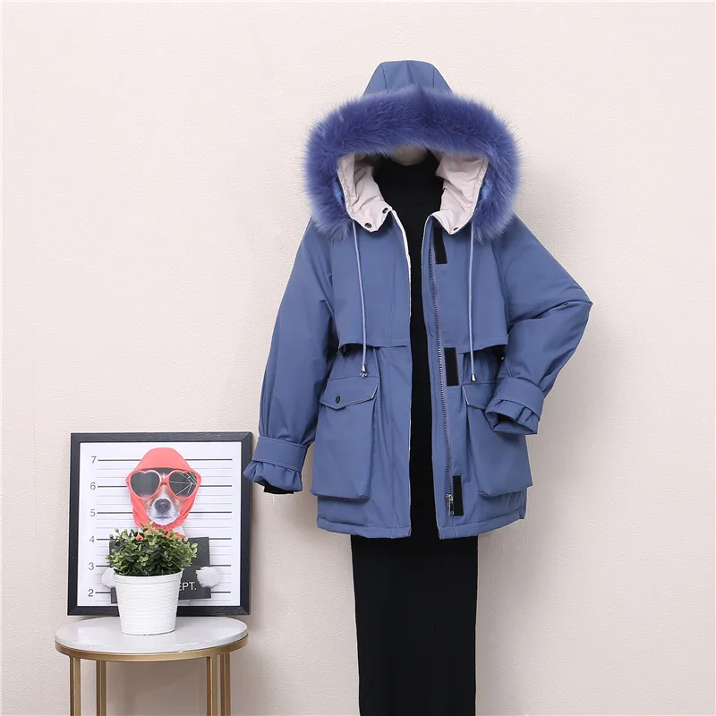 

Fashion 2020 New Long Parkas Women Winter Jacket Casual Fur Collar Hooded Female Jacket Coat Warm Thick Winter Coat Women