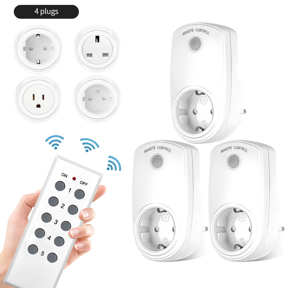 Wireless Remote Control Smart Socket EU UK US French Plug Wall 433mhz  Programmable Electrical Outlet Switch 230v Iinduction LED - AliExpress