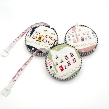 

150CM Portable Centimeter inch Ruler Tape Measure Fabric Covered Tailor Ruler Sewing Tools Accessories Wedding Gifts