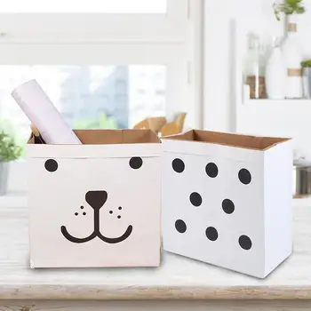 

32*32*16CM Kraft Paper Bag Storage Cute Print Kids Room Laundry Pouch Self Stand Classic Baby Toys Paper Bags 2 Size 40P
