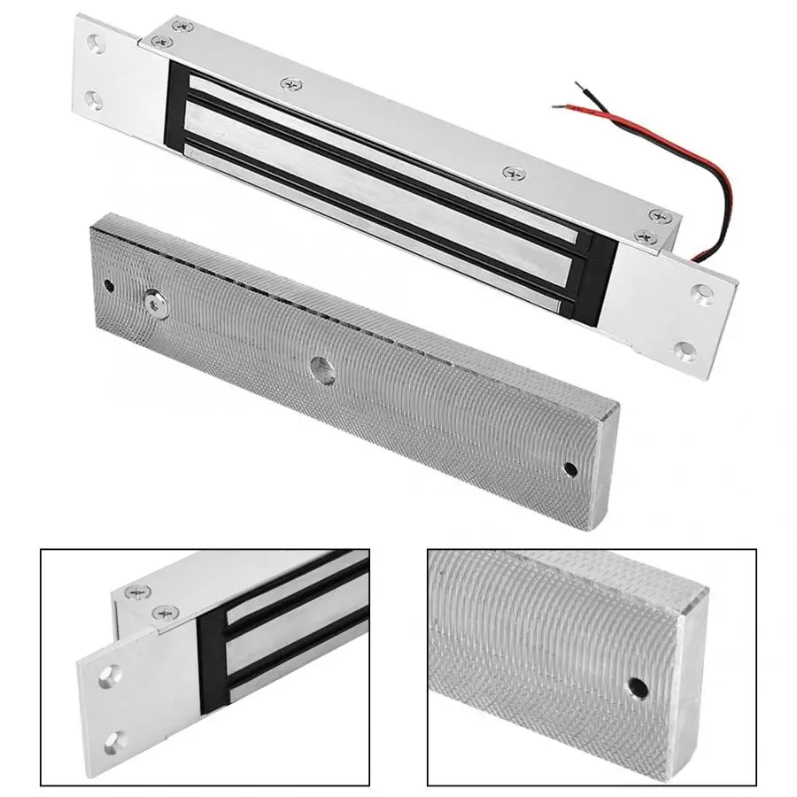 Магнитный замок 12 В постоянного тока электромагнитный замок 280 кг удерживающая сила Встроенный Электрический магнитный замок для деревянной двери/металлической двери