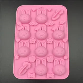 

Bunny Flower Silicone Cake Mold DIY Candy Chocolate Molds Ice Cube Tray Mold Baking Tools Cake Decorations