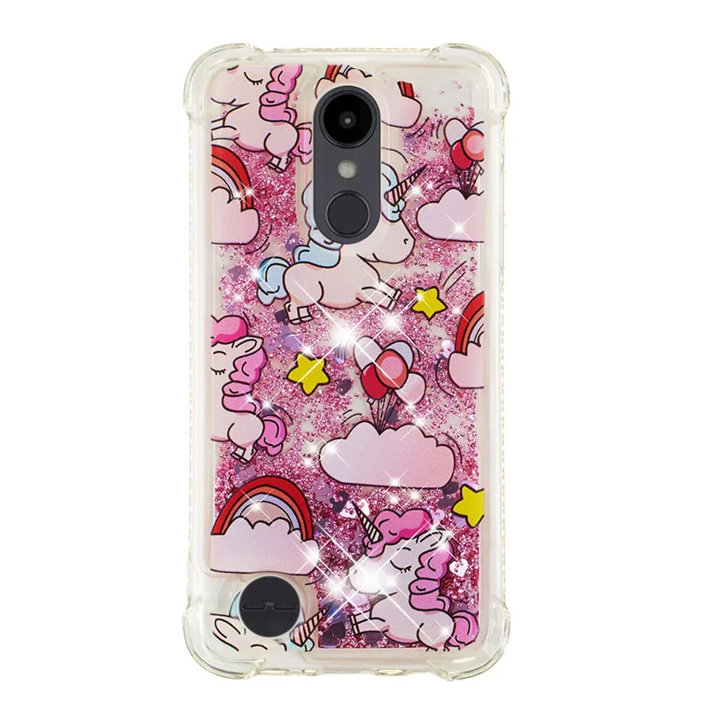 Pink Pony Блестками с блестками жидким песком чехол для LG Aristo 2 Plus XT210 K8 K9 K10 K11 K30 K4 K20 плюс M250 зыбучие пески чехол B31 - Color: Pink Pony