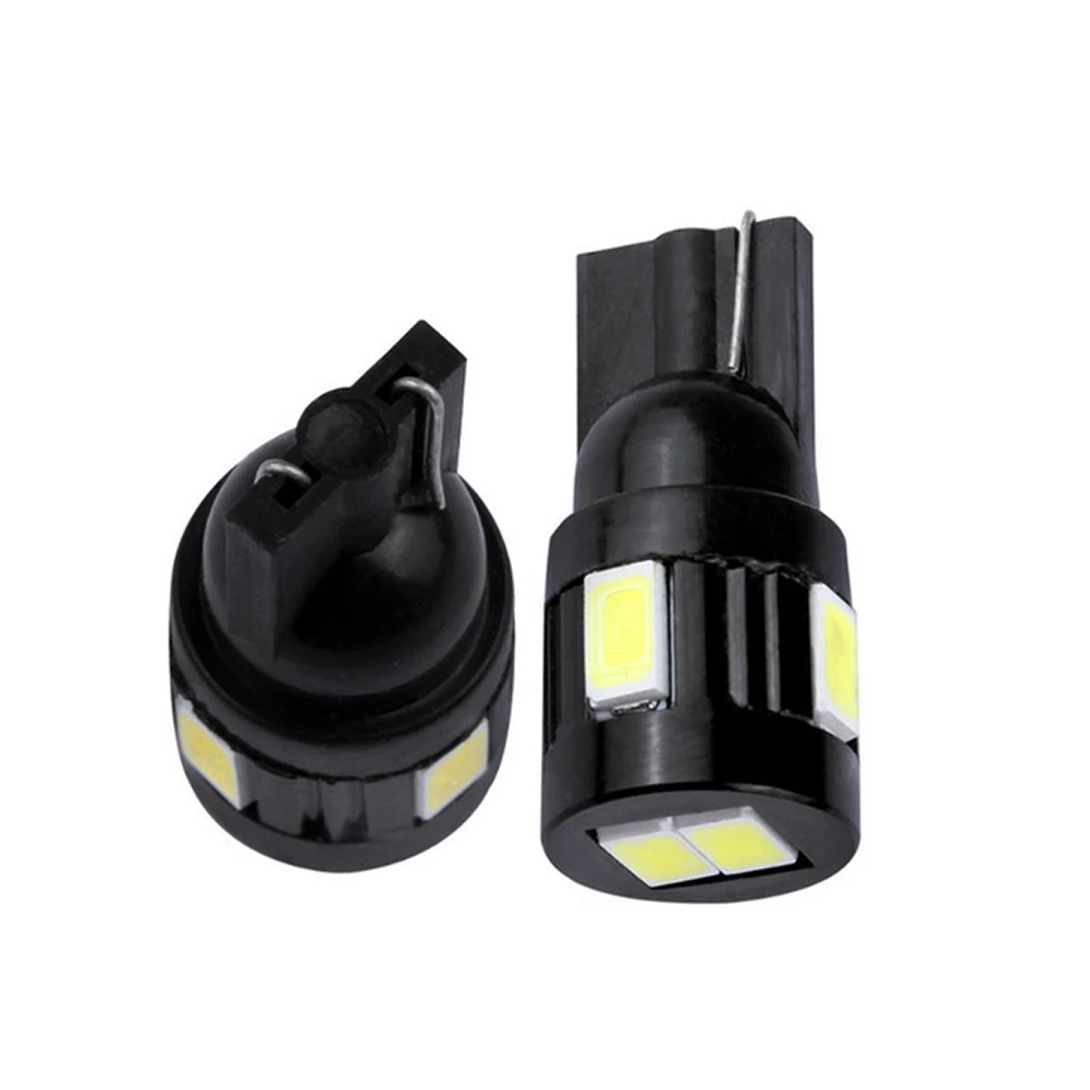 T10 W5W 194 5630 6 LED Car Bulbs CANBUS ERROR FREE Car Side Wedge Light License Plate Lights Interior Dome Ceiling Lamps DC 12V