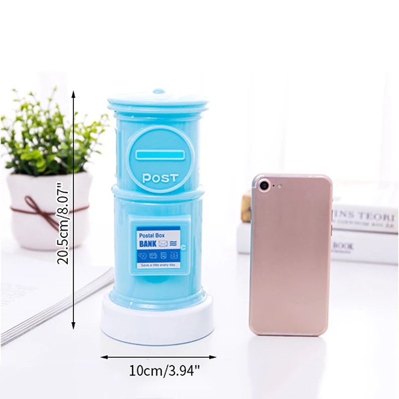 Hot Sale Money Box Durable Deposit Machine Postbox Shaped Piggy Bank Portable Coin Box Cute Cash Box Kids Christmas Gift