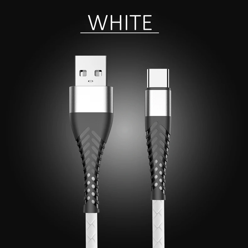 NOHON USB кабель Быстрая зарядка usb type C кабель Micro кабель для передачи данных для мобильного телефона зарядное устройство Шнур для Xiaomi samsung iPhone Lightning - Цвет: White