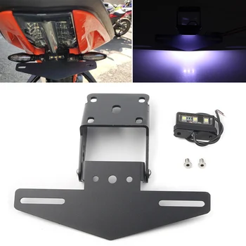 

Motorcycle Fender Eliminator License Number Plate Bracket Holder Bracket w/ LED For KTM DUKE 390 2017 2018 2019 17 18 19