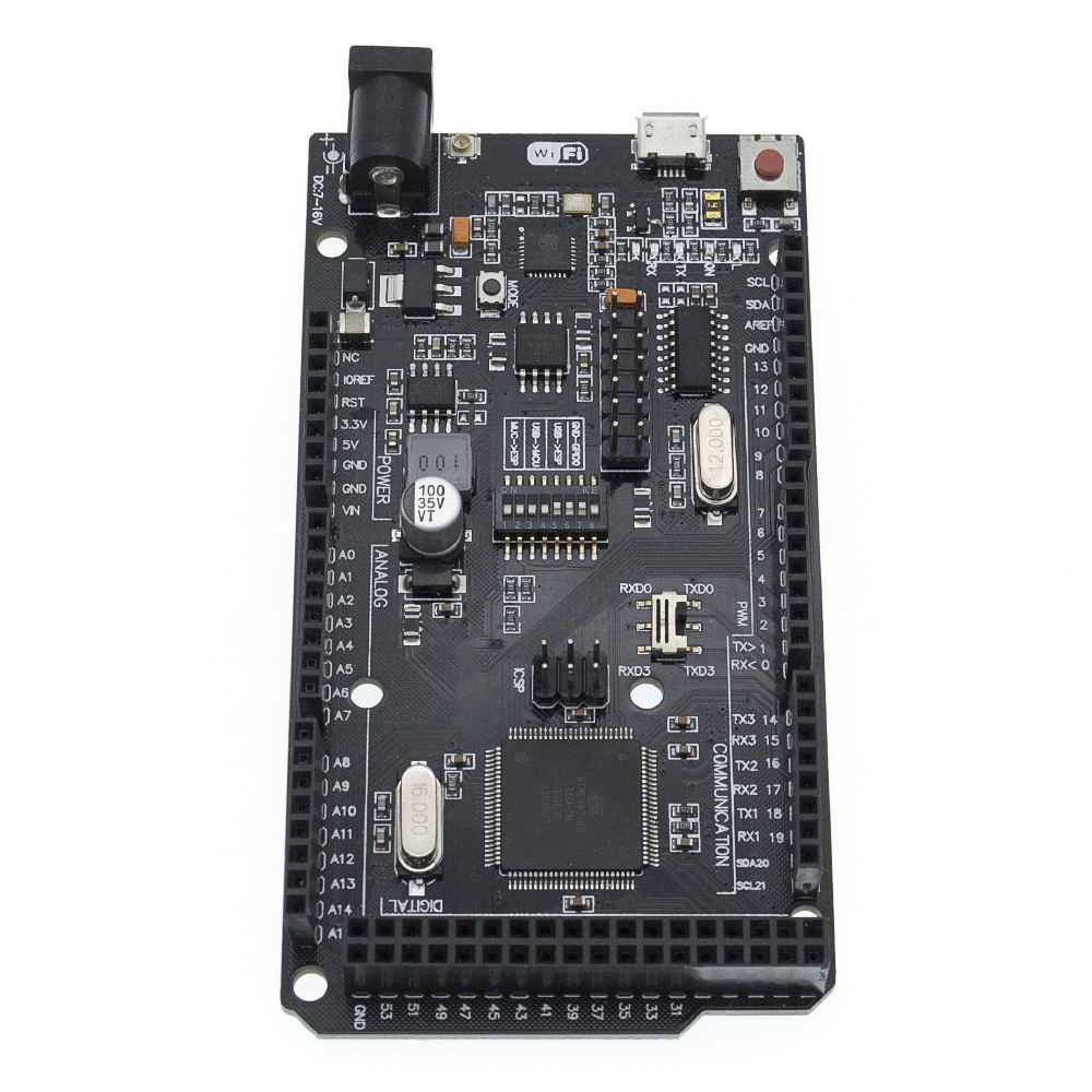 Mega2560+ Wi-Fi, R3 ATmega2560+ ESP8266 32Мб оперативной памяти, USB-TTL CH340G. Совместимость для Arduino Mega NodeMCU для WeMos MEGA 2560