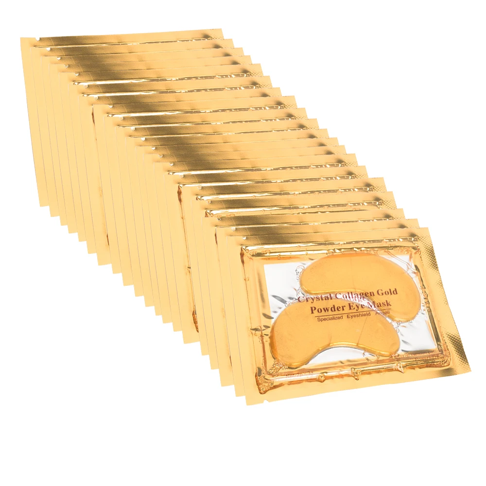 20pack Gold Mask VERONNI 10 пар = 5 упаковок кристаллическая коллагеновая маска для глаз против старения/темных кругов/отечности увлажняющие маски для глаз Colageno гелевые подушечки для глаз - Цвет: 20pack Gold Mask