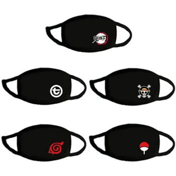 

Anime NARUTO ONE PIECE Figure Cosplay Mask Konoha Akatsuki Red Cloud Symbol Child Adult Sports Half Face Dust Proof Masks