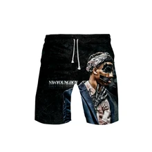 Салют» в стиле хип-хоп и рэп, Youngboy ни разу не ломались снова Объёмный рисунок(3D-принт) летние мужские модные Шорты популярная Повседневная летняя обувь Шорты
