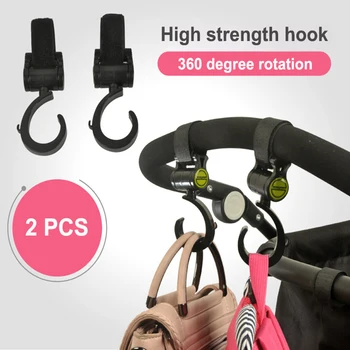 

2 pcs Baby Carriage Hook Toddler Stroller Storage Bag Shopping Bag Hook Stroller Accessories Stroller Organizer Shopping Hook