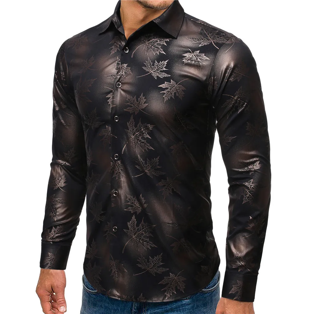 Рубашка мужская camisa masculina уличная новая стильная модная печать с длинными рукавами мужские рубашки с длинными рукавами