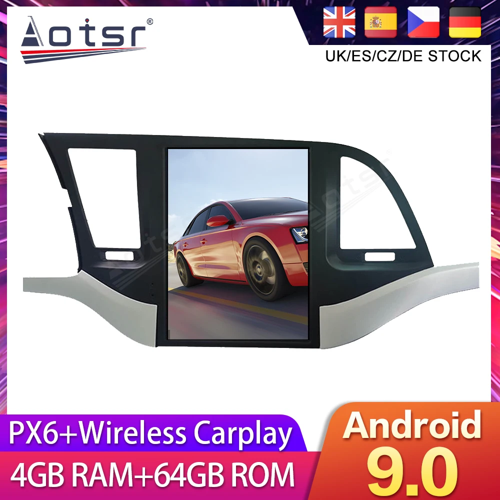 For Hyundai Elantra 2016-2018 Tesla Styel Android 9.0 Car DVD GPS Navigation Radio Auto Stereo Multimedia Palyer HeadUnit 2DIN