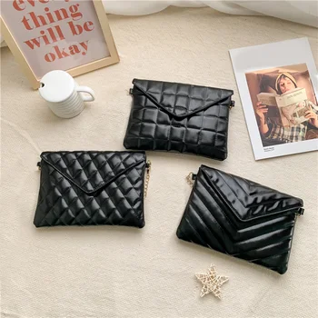 

Retro PU Leather Crossbody Bag Women Solid Square Chain Shoulder Handbag Purse Youth Ladies Simple Versatile Bag