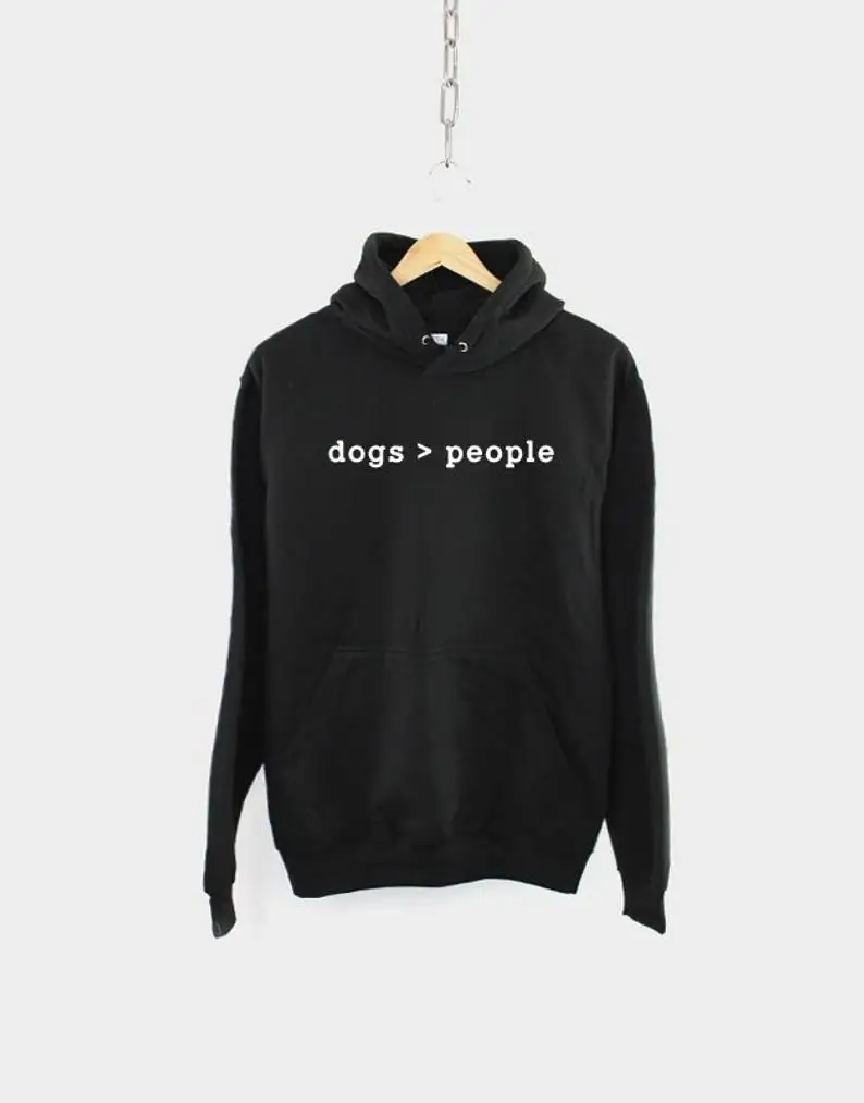 Sugarbaby New Arrival Dogs Love People Hoodie Dog Math Hoodie  Dogs Are Greater Than People Long Sleeved Spring Hoody Outfit