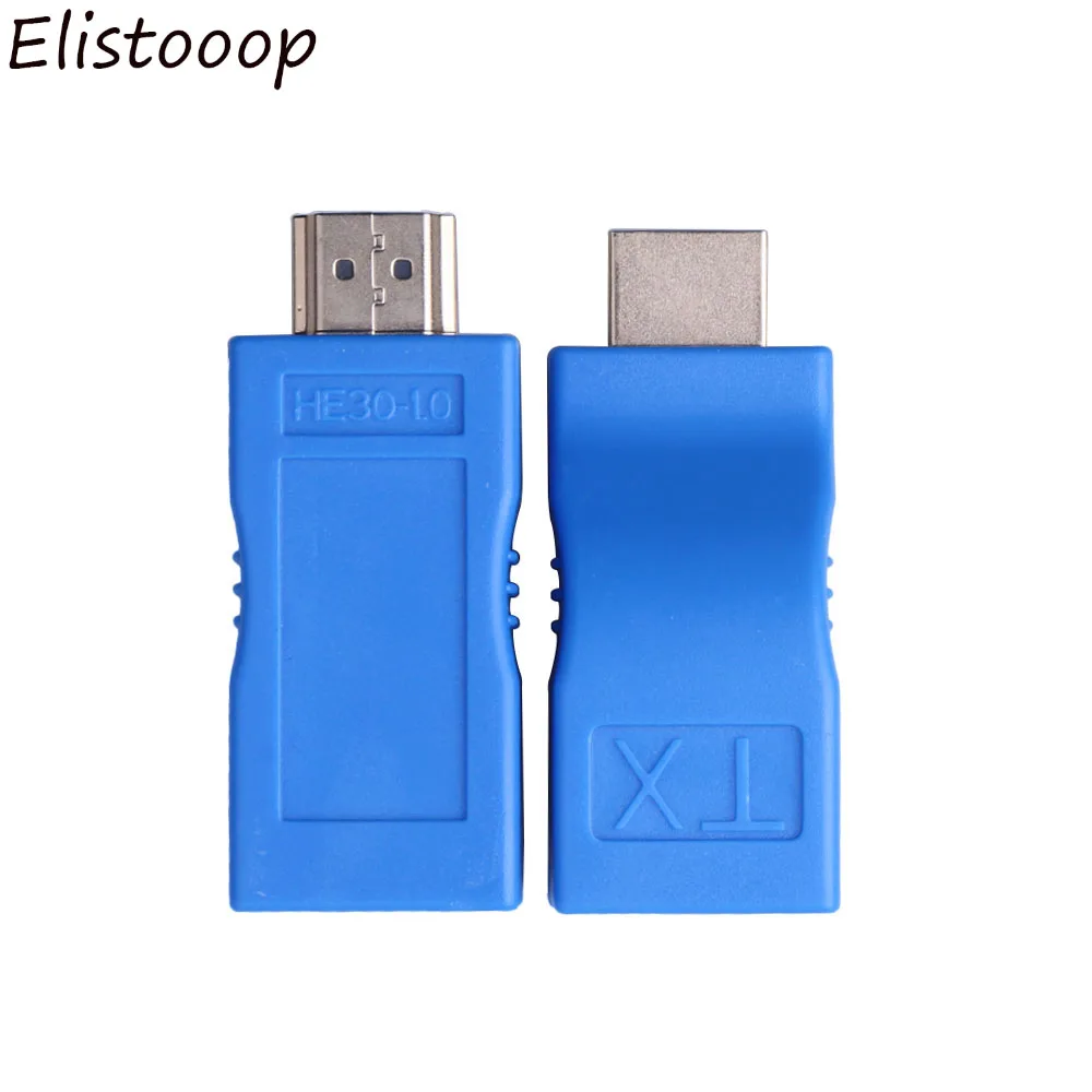

1080P 1 Pair of 30m HDMI Extender Transmitter TX/RX HDMI V1.4 Over Cat5e CAT6 RJ45 Ethernet Cable for PC TV Projector