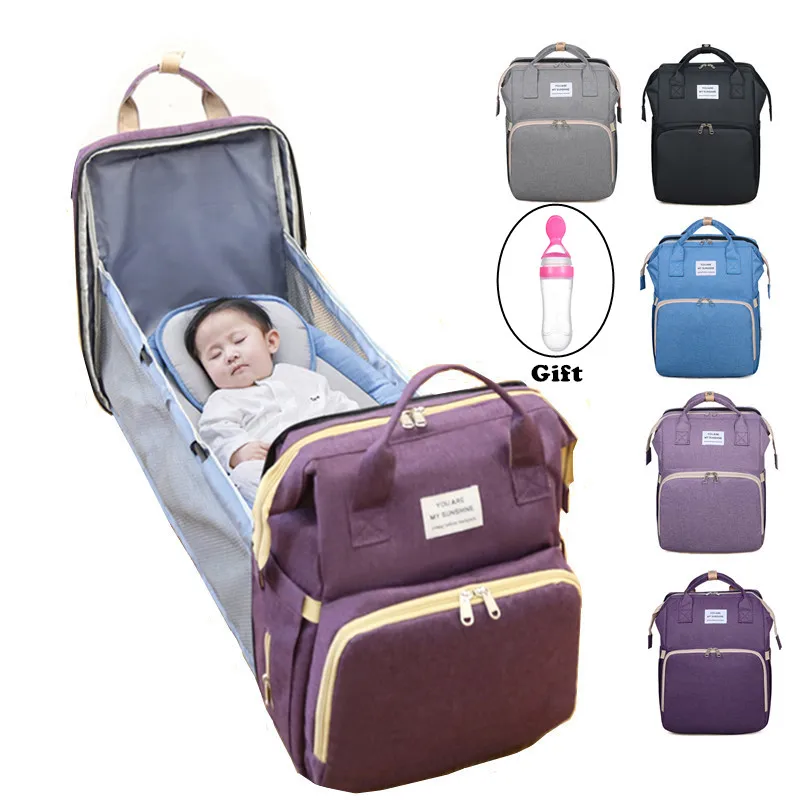 baby portable bed diaper bag backpack