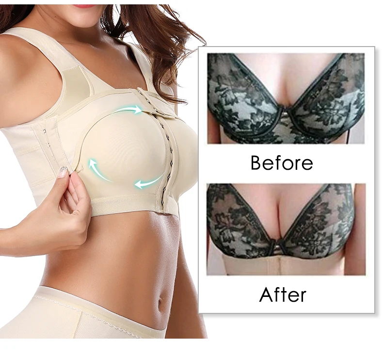 High Compression Post Surgery Faja Seamless Slimming Shapewear Top For Women Chest Orthoses Breast Gather Underwear Bra Corset leonisa shapewear