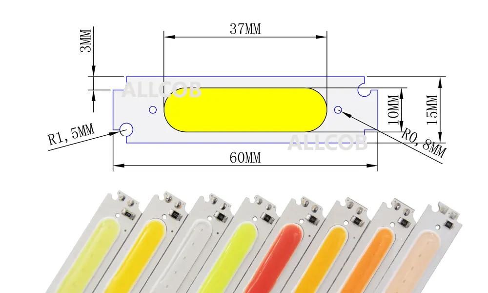 Микс DC 12 В led cob лампа Светодиодная панель круглый cob для DIY авто лампы cob светодиодные полосы чип источник