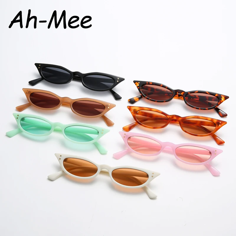 Occhiali da sole Cat Eye piccoli donna Designer di marca rivetto