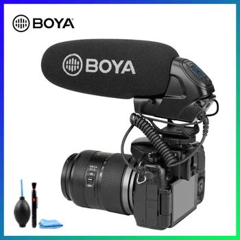 

BOYA BY-BM3032 on-Camera Shotgun Microphone Gain 3 Step High Pass Filter Video Recording Mic for DSLR Camcorder Audio Recorder