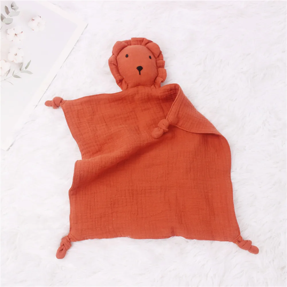 30*30cm Muslin Baby Bib baby blankets wind baby cotton gauze comfort towel muslin baby sleeping doll lion saliva towel best bed sheets