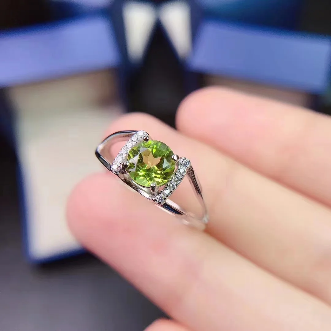 

Новое кольцо из натурального перидота, женское кольцо из серебра 925 пробы, тонкая работа, великолепный цвет, элегантное и красивое