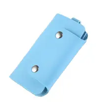 Модные кожаные кошельки унисекс для ключей от машины, чехол для ключей, повседневный однотонный брелок для ключей