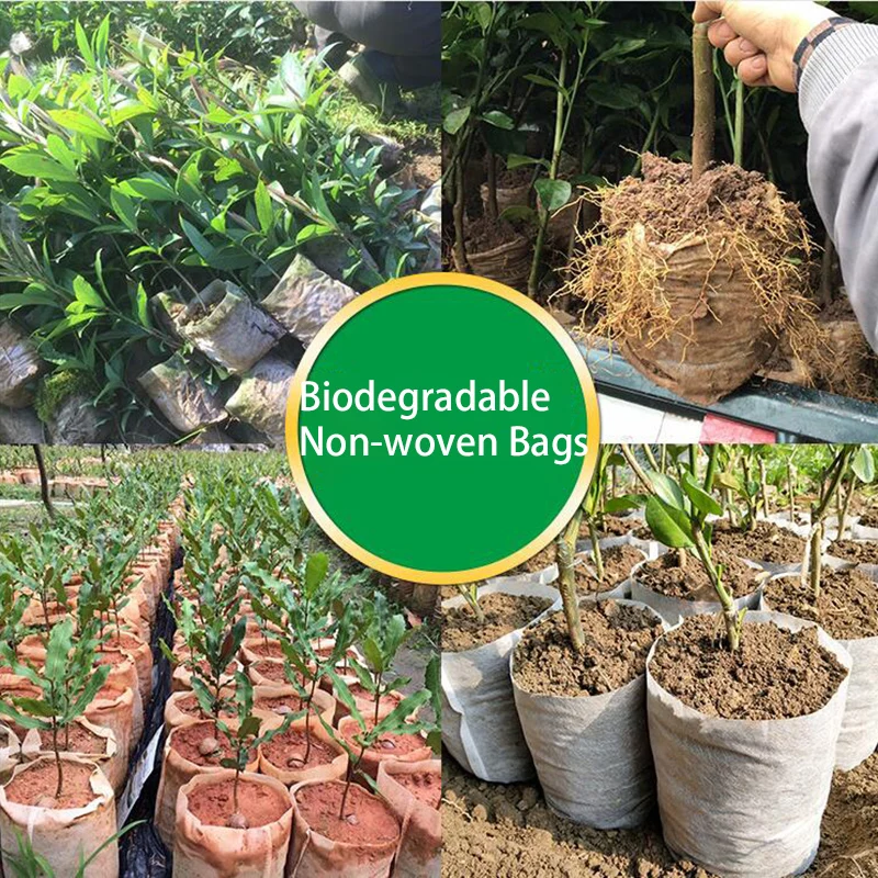 Seedling Nursery Bags Nursery Pots Plant Propagation Pots Non-woven Fabric Nursery pots Bags flower Plant Grow Bags Seedling Pots Eco-Friendly Aeration garden Planting Biodegradable