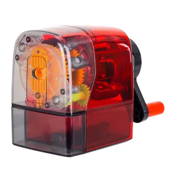 

Creative Clear Pencil Sharpener Mechanical Manual Hand Cranking Stationery School Office Supplies Student Gift