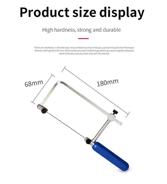 Seghetto Da Traforo Manuale - Per Legno, Metall, Modellismo, Lama 130 Mm - Foto 9