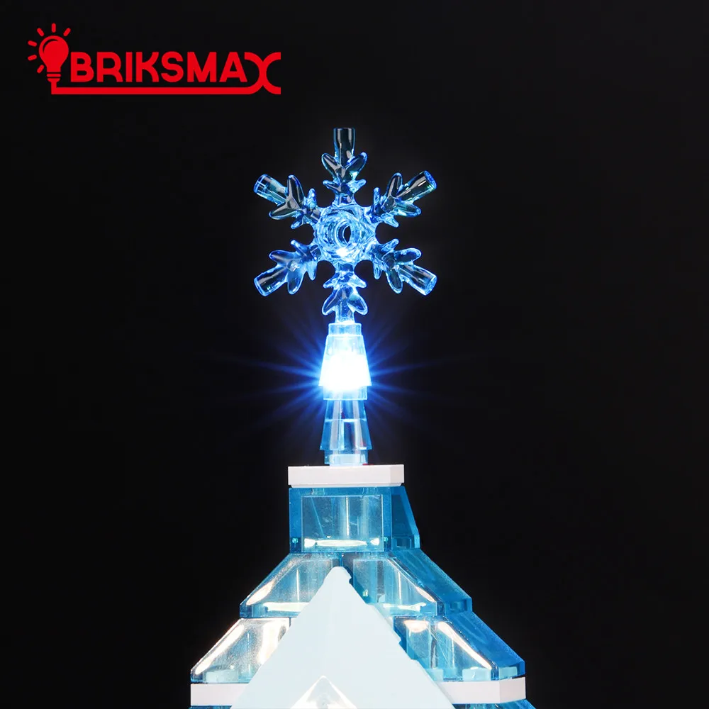 BriksMax светодиодный светильник комплект для Эльзы волшебный Ледяной дворец строительные блоки совместим с 41148 и 41372(не включает модель