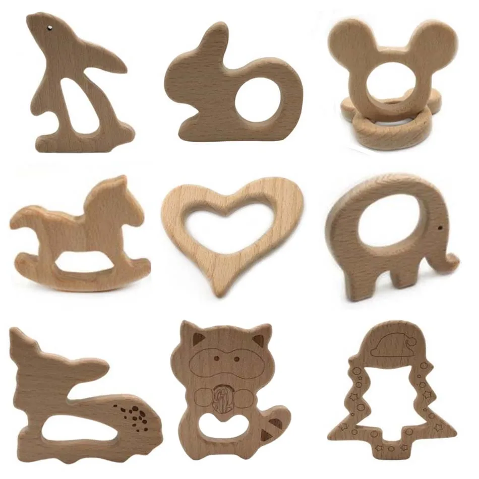 Детский Прорезыватель для зубов из натурального дерева 20 шт.|baby teether|natural wood