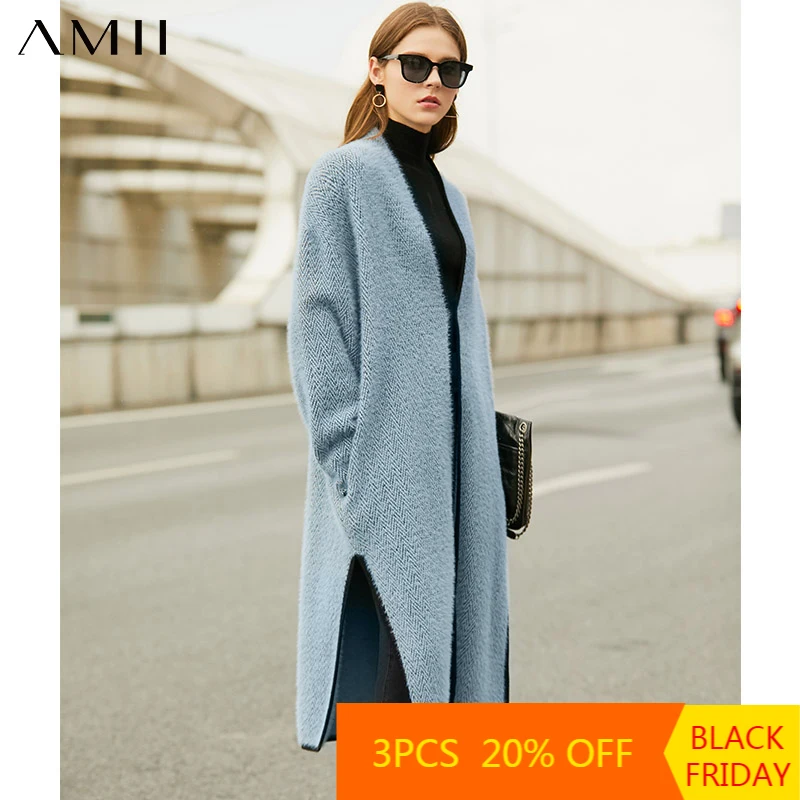 Amii Minimalism Autumn Winter Cardigans For Women
