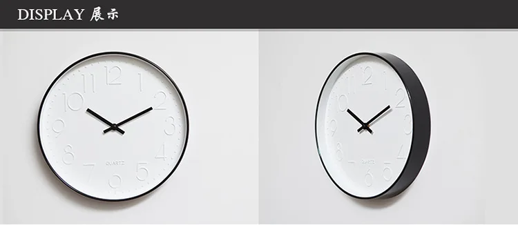 Wall Clock Living Room Minimalist Modern Mute Silent Quartz Clock Fashion Creative Northern European-Style Clock Circle Clock
