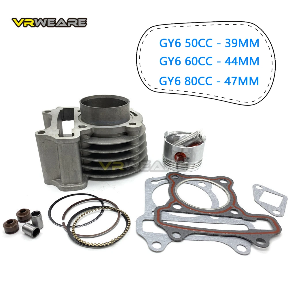 US Stock 47mm Big Bore Cylinder Piston Rings for GY6 50cc-80cc 4Strokes Scooter 