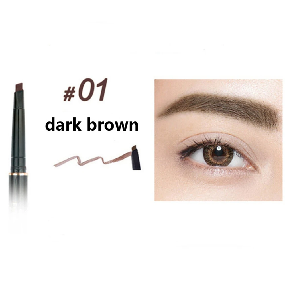 dark brown Новинка, тени для бровей, косметика, натуральная, стойкая краска для бровей, водостойкий, черный, коричневый, карандаш для бровей, макияж - Цвет: dark brown