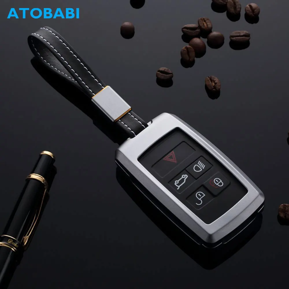 

Aluminum Alloy Car Key Case For 2018 Land Rover Range Rover Sport Evoque Velar Discovery Smart Keyless Remote Fob Cover Keys Bag