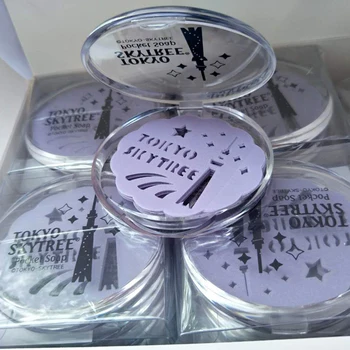 

24 Pieces / box Of Paper Soap Clean Moisturizing and Moisturizing Floral Type Personality Pattern Soap Sheet Mini Soap Tray