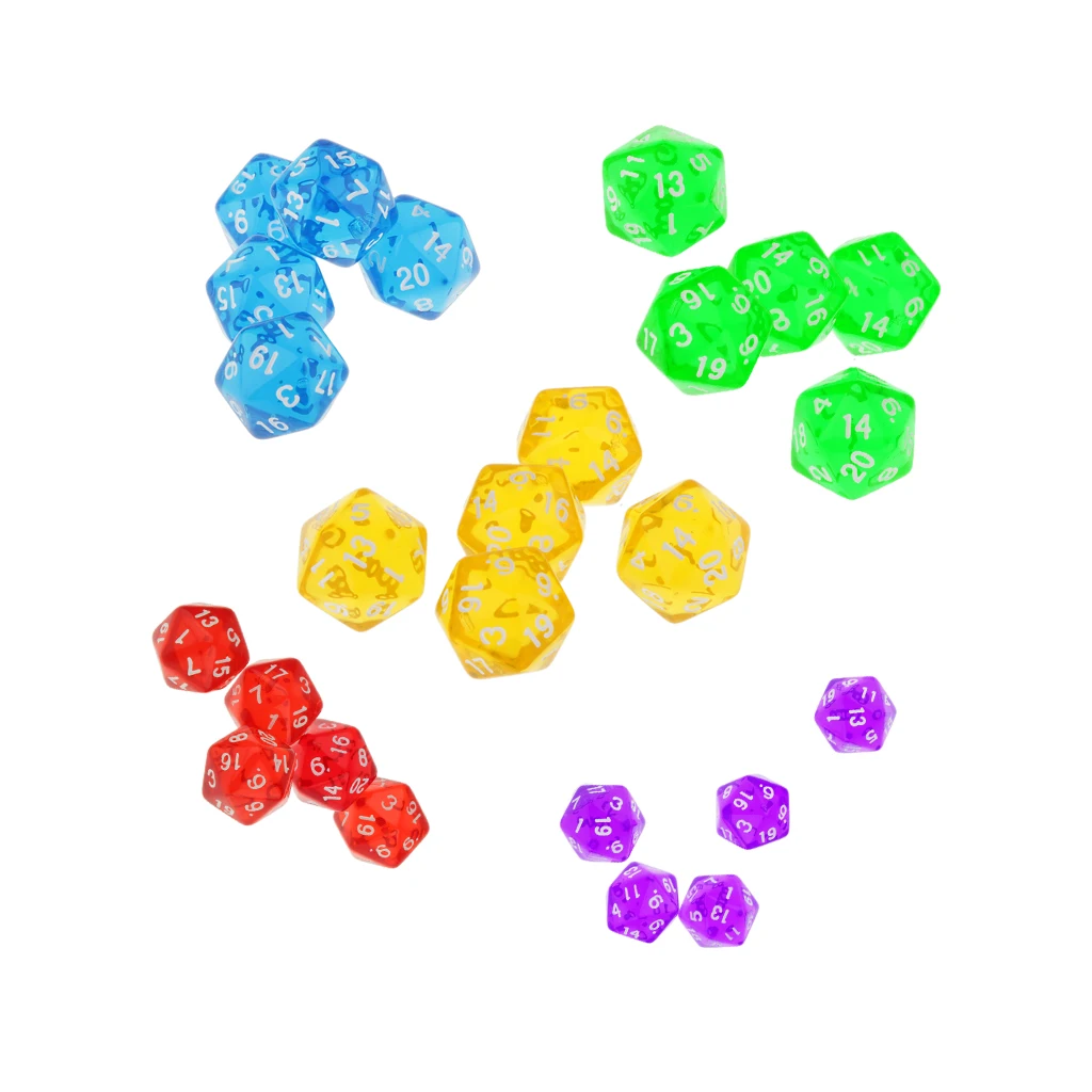 25x драгоценный камень многогранные кости D20 TRPG настольная игра игрушка для подземелья и Драконов