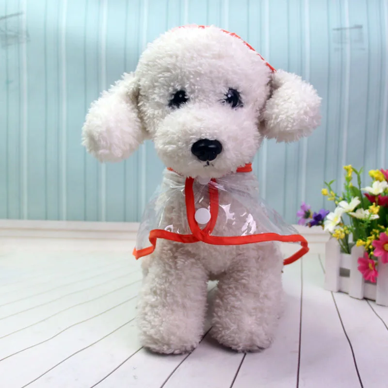 Для щенков дождевые собаки светильник одежда ПВХ XS-XL весна лето дождевики водонепроницаемый прозрачный плащи аксессуары для домашних животных - Цвет: Оранжевый