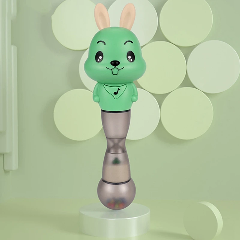 Green Tumama детские погремушки 4 в 1 музыкальный песок молоток игрушка Детские игрушки мигающие развивающие - Цвет: Green