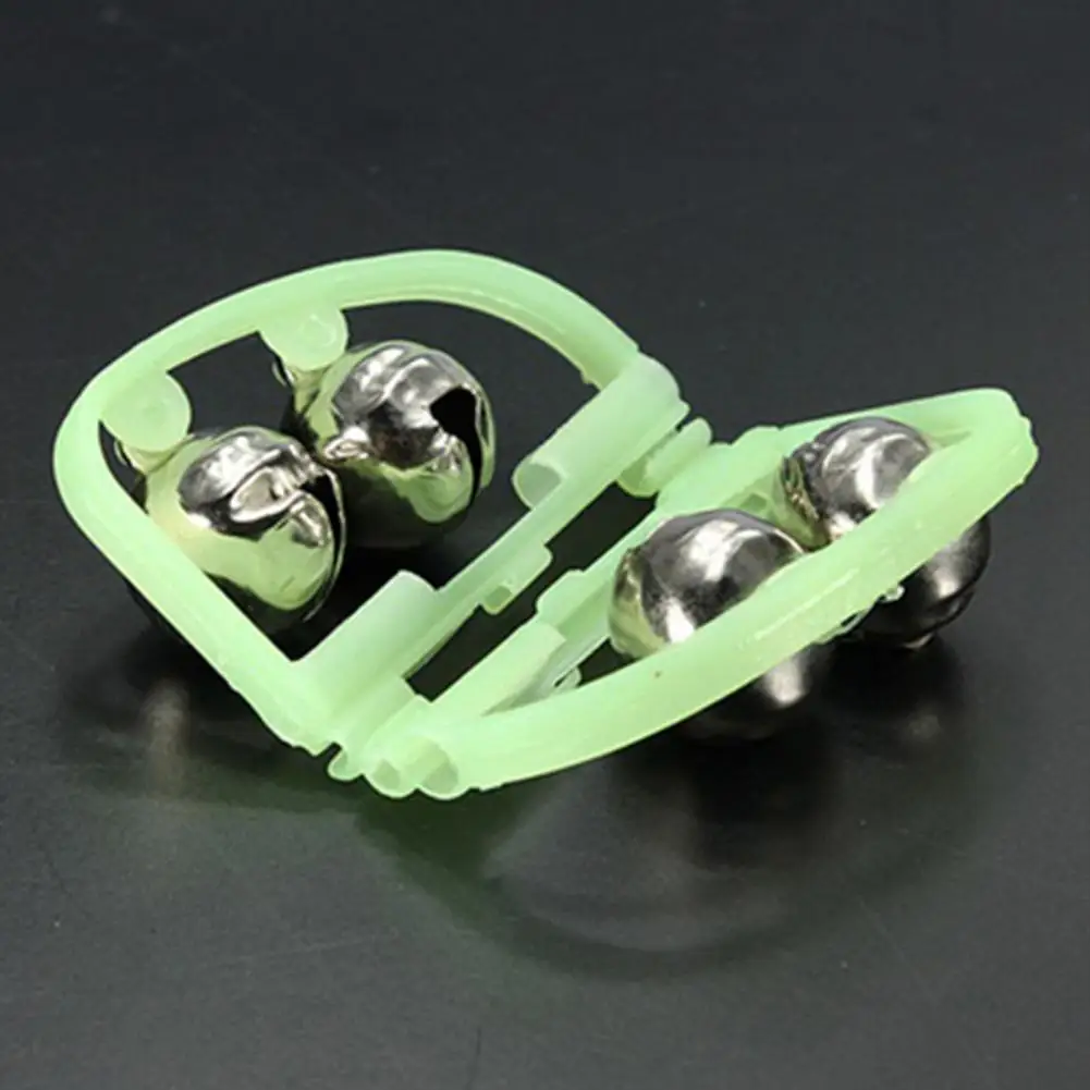 Fishing Alarm Luminous Sea Fishing Feeder Bell Twin Rod Tip Fish Bell Alarm Tackle 2Pcs/Lot 5cm*3cm Length,fishing accessories,fishing tackle,fishing tools,fishing tool,fishing bite alarm