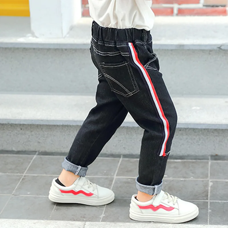 

Children Crawler 2019 Autumn New Style Korean-style BOY'S Big Boy Webbing Casual Jeans Fashion