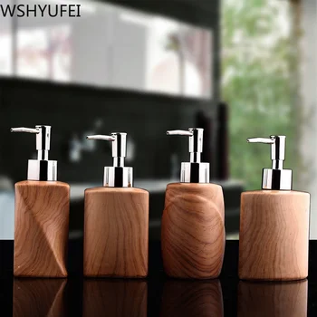 

modern 1pcs creative ceramic lotion bottle Press type Portable shampoo shower gel bottle Hotel home bathroom decoration WSHYUFEI