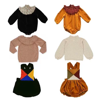 

Per-sale Ship In Mid-August 2020 New Autumn Baby Winter Clothes Retro Cute Long Sleeve Romper New Born Baby Clothes Girl Romper