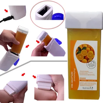 

HAICAR Depilatory Roll On Hot Depilatory Wax Cartridge Heater Waxing Hair Removal Remove 100g Depilatory Wax Cartridge