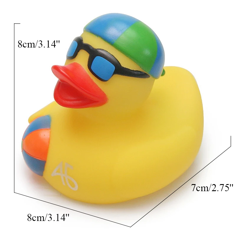 ESALINK 3 шт 9 см мужские в черном прохладном резиновом утке Duckie Baby Shower водные игрушки
